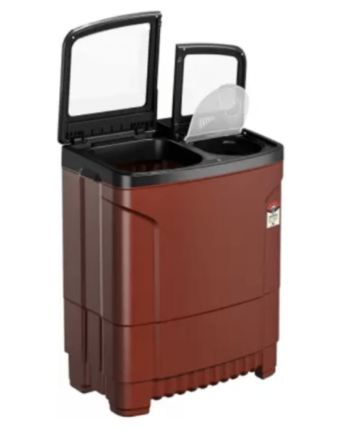 Godrej 8 kg 460 W PowerMax Wash Motor, Boderless Design With Toughened Glass Lid Semi Automatic Top Load Washing Machine Red  (WSEDGE ULT 80 5.0 DB2M CSRD) - Image 2